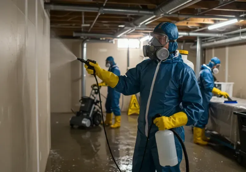 Basement Sanitization and Antimicrobial Treatment process in Gaston, NC